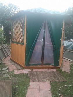 Беседка под мягкое остекление
